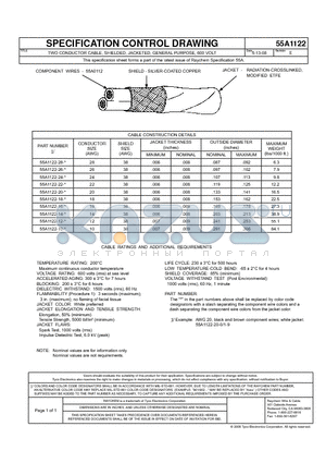 2-1196204-6 datasheet - TWO CONDUCTOR CABLE, SHIELDED, JACKETED, GENERAL PURPOSE, 600 VOLT