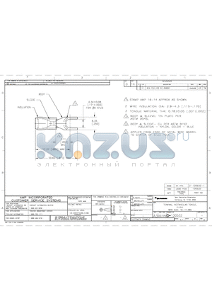 2-130532-1 datasheet - TERMINAL, RECTANGULAR TONGUE, P.I.D.G. WIRE SIZE : 16-14 AWG