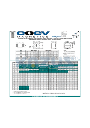 DQ1260 datasheet - SMD Shielded Base Plate Power Inductor Series