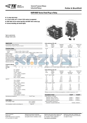 2-1393114-0 datasheet - General Purpose Relays Industrial Relays