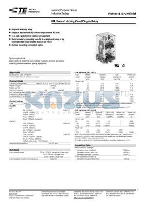 2-1393115-4 datasheet - General Purpose Relays Industrial Relays