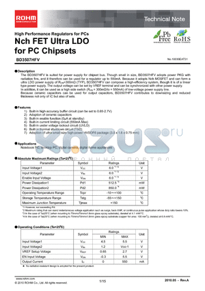 BD3507HFV_10 datasheet - Nch FET Ultra LDO for PC Chipsets