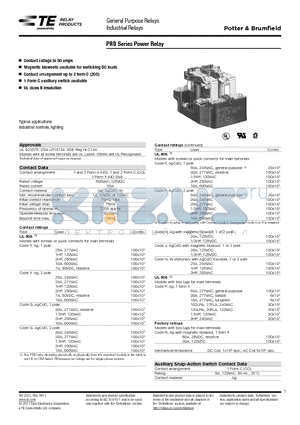 2-1393127-2 datasheet - PRD Series Power Relay