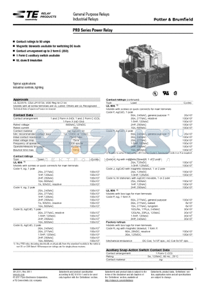 2-1393130-1 datasheet - PRD Series Power Relay