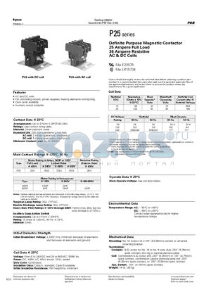 2-1393132-1 datasheet - Definite Purpose Magnetic Contactor