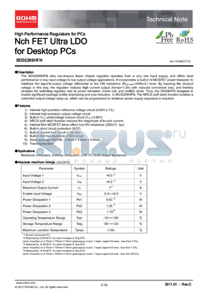 BD35269HFN datasheet - Silicon Monolithic Integrated Circuit