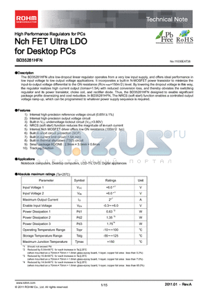 BD35281HFN_11 datasheet - Nch FET Ultra LDO for Desktop PCs