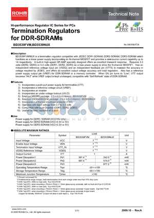 BD3539FVM_10 datasheet - Termination Regulators for DDR-SDRAMs