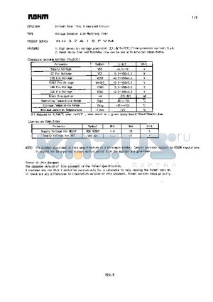 BD37A19FVM datasheet - Voltage Detector with Watchdog Timer