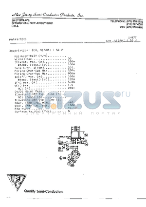 2N877 datasheet - SCR, V(DRM) < 50 V