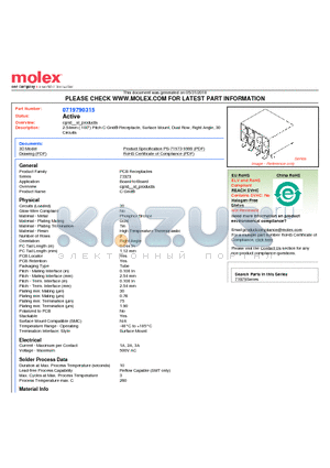 0719790315 datasheet - 2.54mm (.100