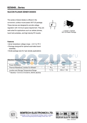 BZX84B12 datasheet - SILICON PLANAR ZENER DIODES