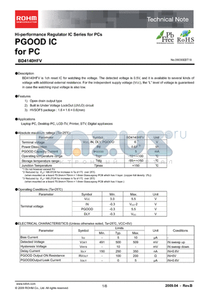 BD4140HFV datasheet - PGOOD IC for PC