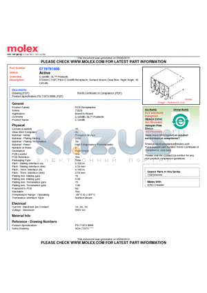 0719791808 datasheet - 2.54mm (.100