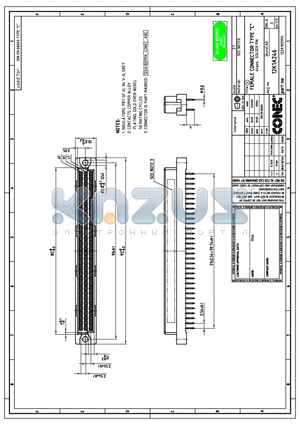 122A10299X datasheet - FEMALE CONNECTOR TYPE C, PCB-HOLE PATTERN