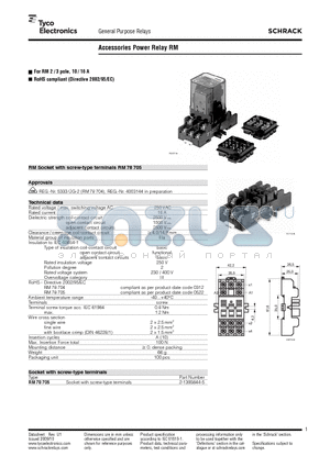 2-1393844-4 datasheet - Accessories Power Relay RM