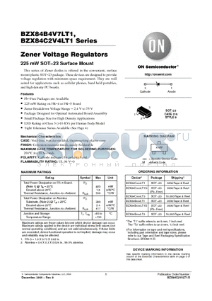 BZX84B5V6LT1 datasheet - Zener Voltage Regulators