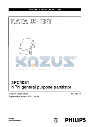 2PC4081 datasheet - NPN general purpose transistor