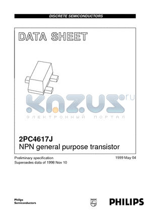 2PC4617JR datasheet - NPN general purpose transistor