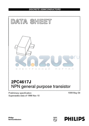 2PC4617J datasheet - NPN general purpose transistor