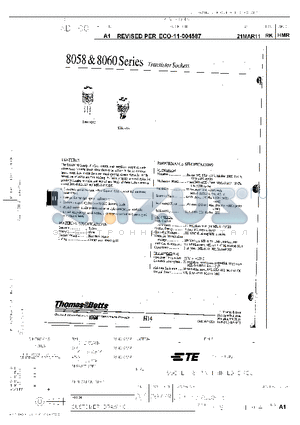 2-1437508-8 datasheet - SOCKET, 8 PIN PRINTED CIRCUIT