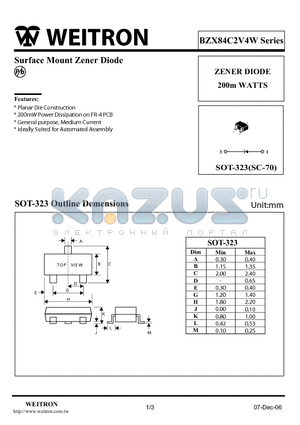 BZX84C10W datasheet - Surface Mount Zener Diode