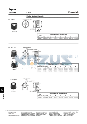 2-1437624-3 datasheet - Knobs, Molded Phenolic