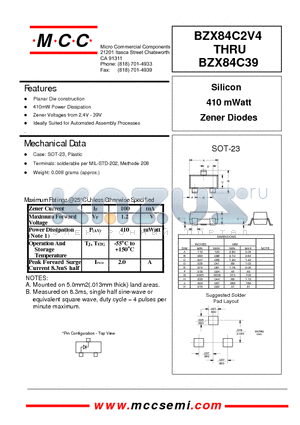 BZX84C12 datasheet - Silicon 410 mWatt Zener Diodes