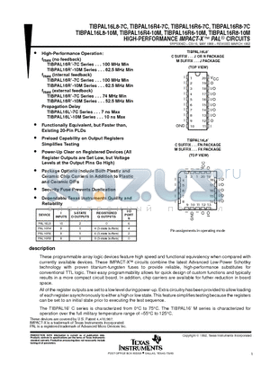 5962-8515518RA datasheet - HIGH-PERFORMANCE IMPACT-X E PAL CIRCUITS