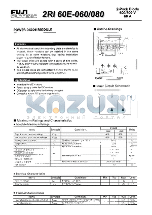 2RI60E-060 datasheet - POWER DIODE MODULE