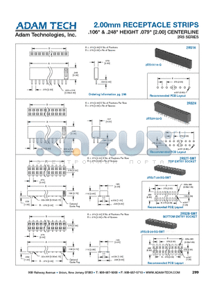 2RS1H-16-G datasheet - 2.00mm RECEPTACLE STRIPS .106 & .248 HEIGHT .079 [2.00] CENTERLINE