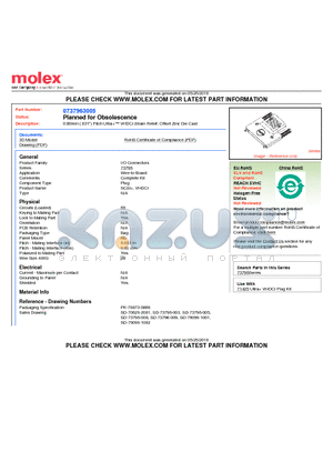 0737963005 datasheet - 0.80mm (.031