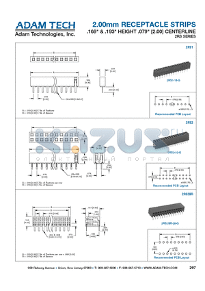 2RS2-32-G datasheet - 2.00mm RECEPTACLE STRIPS .169 & .193 HEIGHT .079 [2.00] CENTERLINE