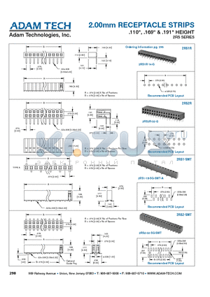 2RS2-32-SG-SMT datasheet - 2.00mm RECEPTACLE STRIPS .106 & .248 HEIGHT .079 [2.00] CENTERLINE