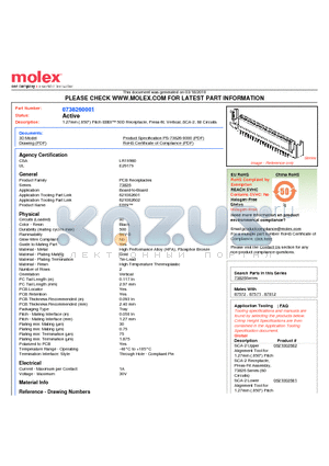 0738260001 datasheet - 1.27mm (.050