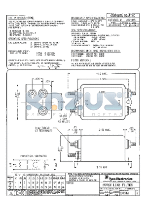 2-1609034-0 datasheet - POWER LINE FILTER