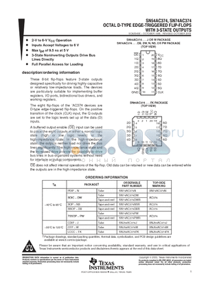 5962-8769401RA datasheet - OCTAL D TYPE EDGE TRIGGERED FLIP FLOPS WITH 3 STATE OUTPUTS