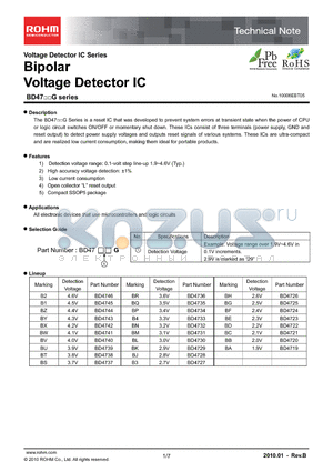 BD4721 datasheet - Bipolar Voltage Detector IC
