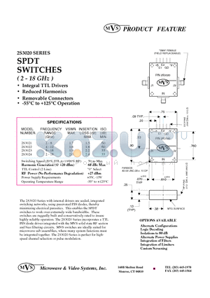 2S3021 datasheet - SPDT SWITCHES