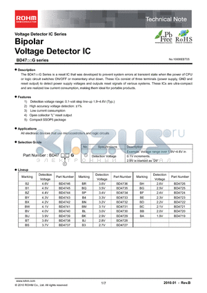 BD4728 datasheet - Bipolar Voltage Detector IC