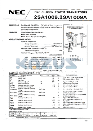 2SA1009 datasheet - PNP SILICON POWER TRANSISTORS