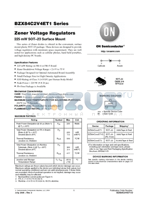 BZX84C24ET3 datasheet - Zener Voltage Regulators