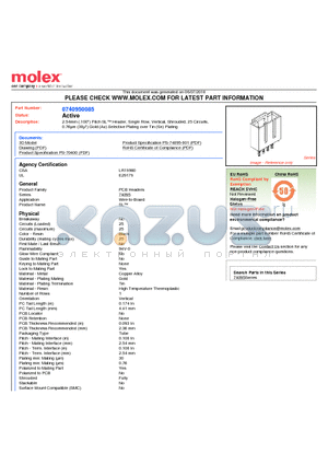 0740950085 datasheet - 2.54mm (.100