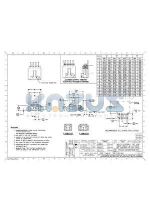 0741050001 datasheet - SALES ASSEMBLY SMT HDR RIGHT ANGLE W/ LATCHES .100 CENTERS W/ OUT PEGS