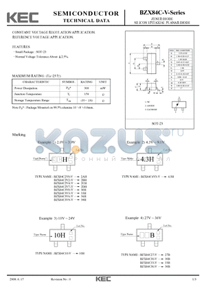 BZX84C2V0-V datasheet - SILICON EPITAXIAL PLANAR DIODE