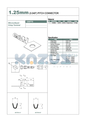 12507TS datasheet - 1.25mm PITCH CONNECTOR