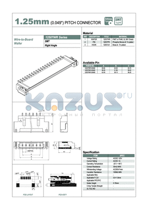 12507WR-20A datasheet - 1.25mm PITCH CONNECTOR