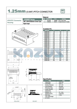 12508BR datasheet - 1.25mm PITCH CONNECTOR