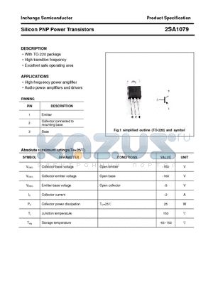 2SA1079 datasheet - Silicon PNP Power Transistors