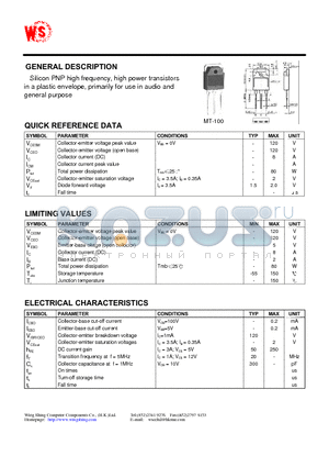 2SA1104 datasheet - Silicon Epitaxial Planar Transistor(GENERAL DESCRIPTION)